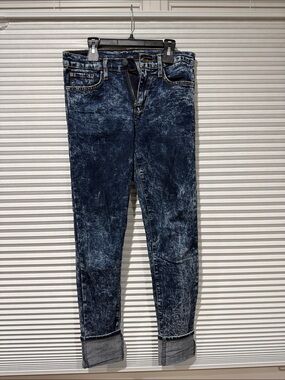 Flying Monkey Dark Blue Denim Jeans with Royal Blue Accent